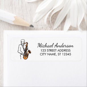 Modern Saxophone Music Lover Return Address       