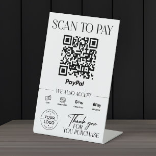 Modern Scan to Pay Sign PayPal