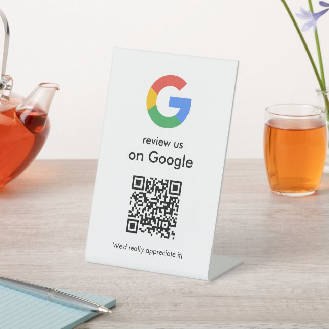 Modern Scan to Review Google QR Code Business Sign (In SItu)
