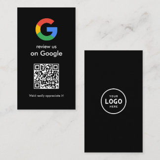 Modern Scan to Review Google QR Code Business Sign Card