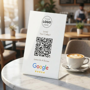 Modern Scan To Review Google QR Code Feedback Pedestal Sign