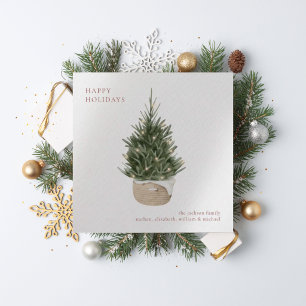 Modern Scandi Christmas Family Photo Holiday Card