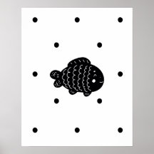 Modern scandi  Fish and spots arrows nursery