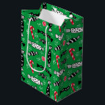 Modern Scandinavian Candy Bonbon Christmas Green Medium Gift Bag<br><div class="desc">Simple abstract bonbons candy sweets scandi pattern. Christmas candies and bonbons illustration design.</div>