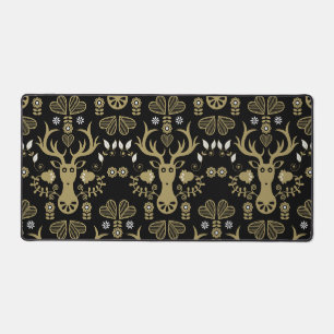 Modern Scandinavian Folk Art Deer Desk Mat