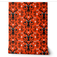Modern Scandinavian Folk Art Deer