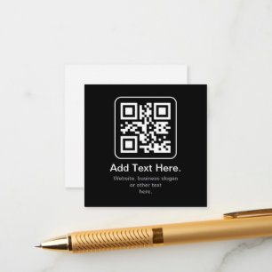 Modern Scannable QR Code Black White & Grey Enclosure Card