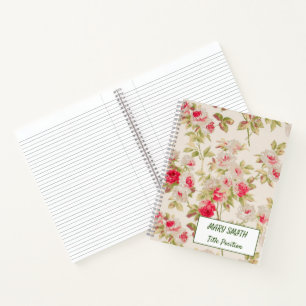 Modern School Floral Notebook