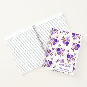 Modern School Floral Notebook