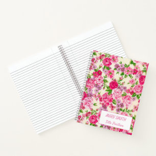 Modern School Floral Notebook