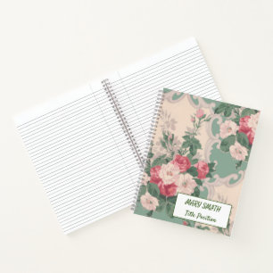 Modern School Floral Notebook