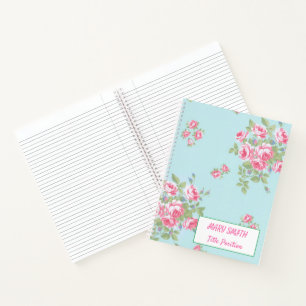 Modern School Floral Notebook