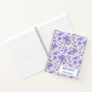Modern School Floral Notebook
