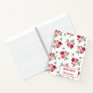 Modern School Floral Notebook
