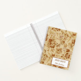 Modern School Floral Notebook
