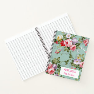Modern School Floral Notebook