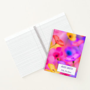 Modern School Floral Notebook