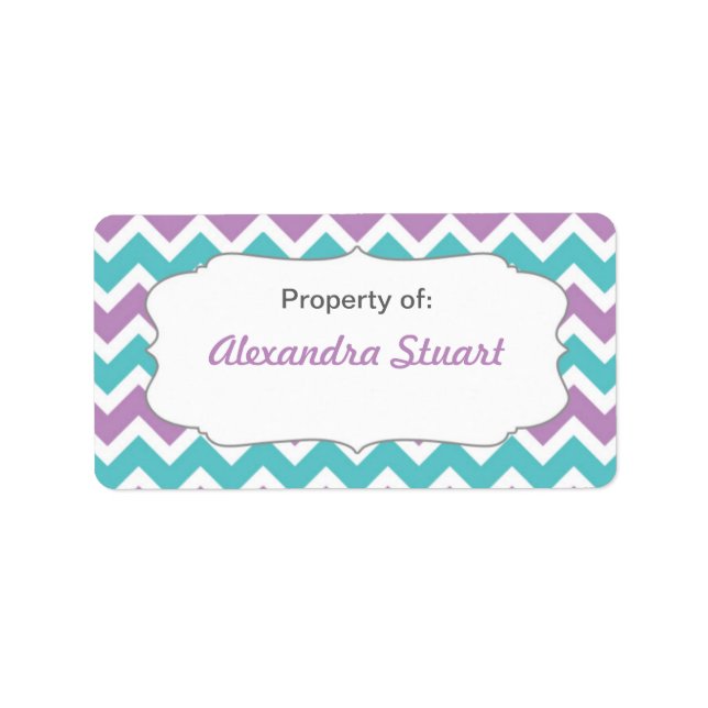 Modern School Supplies / Property of labels (Front)