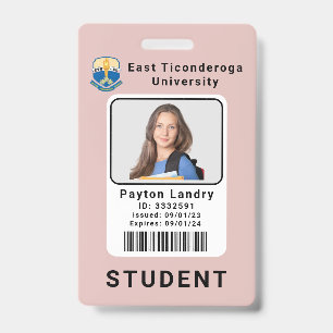 Modern School University Student ID Badge Template