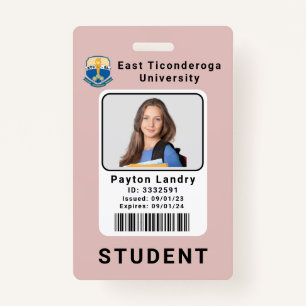 Modern School University Student ID Badge Template