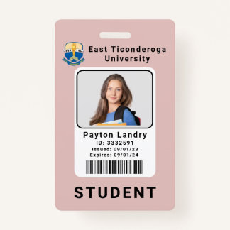 Modern School University Student ID Badge Template