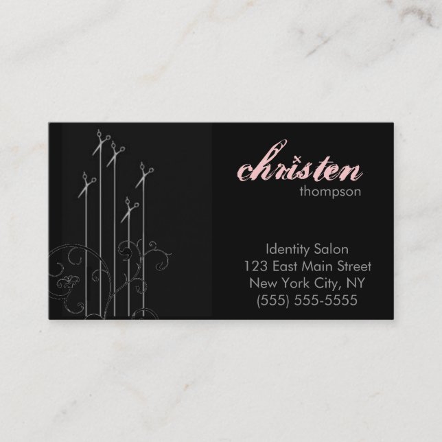 modern scissors business card (Front)