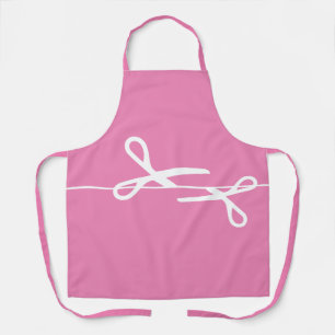 Modern Scissors Hair Stylist Bubblegum Pink Apron