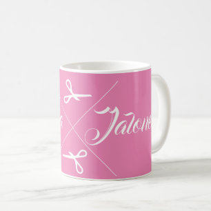 Modern Scissors Hair Stylist Bubblegum Pink Coffee Mug