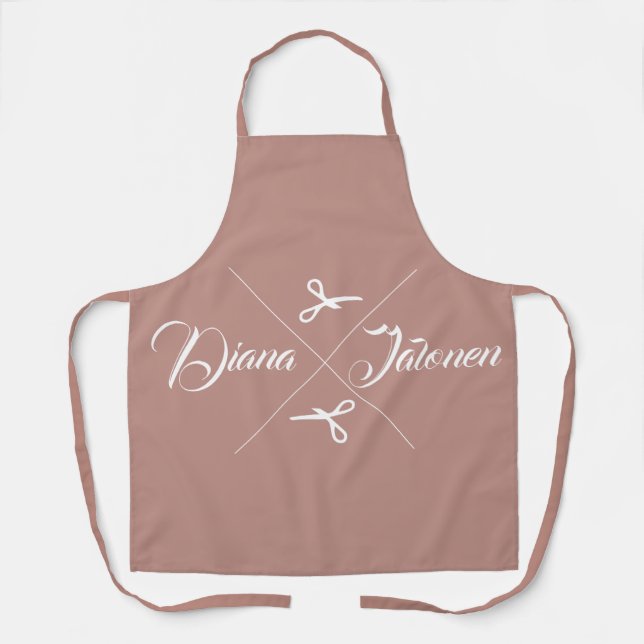 Modern Scissors Hair Stylist Polignac  Apron (Front)