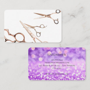 Modern Scissors Hair Stylist Polignac  Business Card