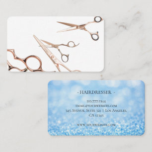 Modern Scissors Hair Stylist Polignac Business Card