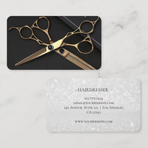 Modern Scissors Hair Stylist Polignac  Business Card