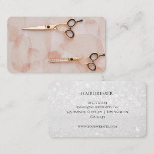 Modern Scissors Hair Stylist Polignac  Business Card