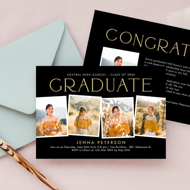 Modern Scrapbook Graduation Party Invitation (Creator Uploaded)