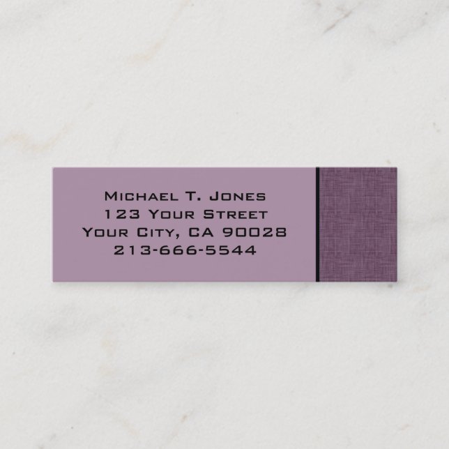 modern scratch mini business card (Front)