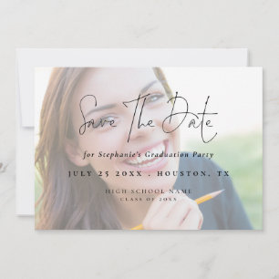 Modern Script 2025 Photo Light Overlay Graduation Save The Date