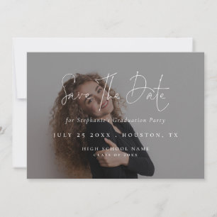 Modern Script 2025 Photo Overlay Graduation Save The Date