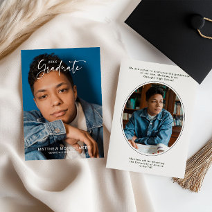 Modern Script 20xx Graduate Photo Announcement