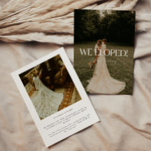 Modern Script 2-Photo Wedding Elopement