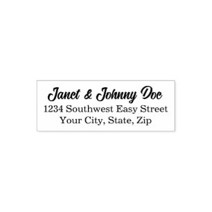 Modern Script 3-Line Custom Address Stamp