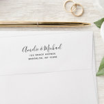 Modern Script 5x7 Vintage Calligraphy Wedding Envelope<br><div class="desc">Elegant,   formal preprinted envelopes with return address,  customisable in colour,  size and paper type in a modern script calligraphy and chic,  modern typography.</div>