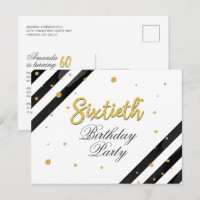 Modern Script 60th Birthday Party