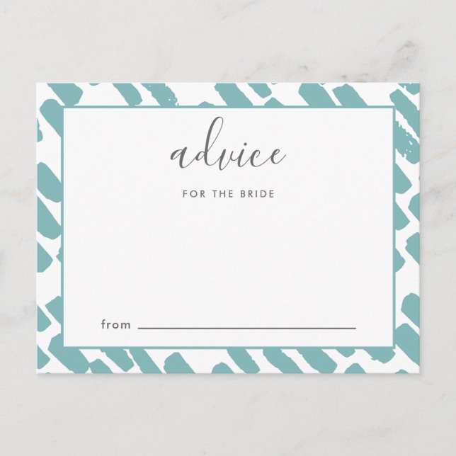 Modern Script Advice for the Bride Blue and White (Front)