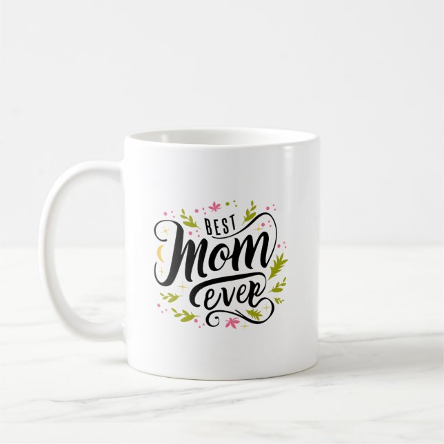 Modern Script Aesthetic Mum Coffee Mug  (Left)