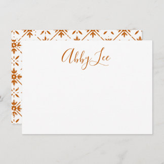 Modern Script and Tile Stationery Thank You Card