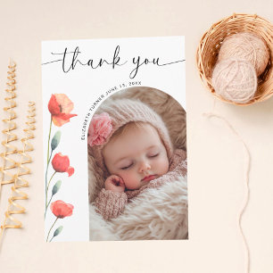 Modern Script Arch Frame Flowery Postcard