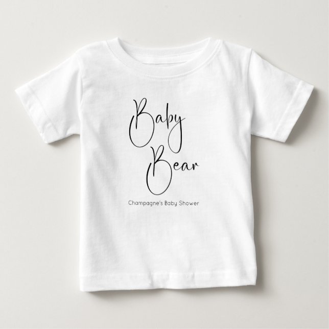 Modern Script Baby Bear T-Shirt (Front)