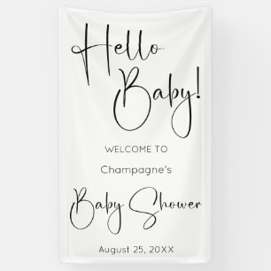 Modern Script Baby Shower Banner