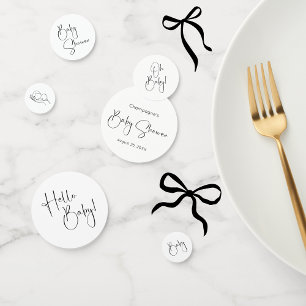 Modern Script Baby Shower Confetti