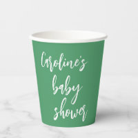Modern Script Baby Shower Custom Kelly Green